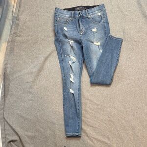 Torrid Light Blue Distressed Skinny Jeans